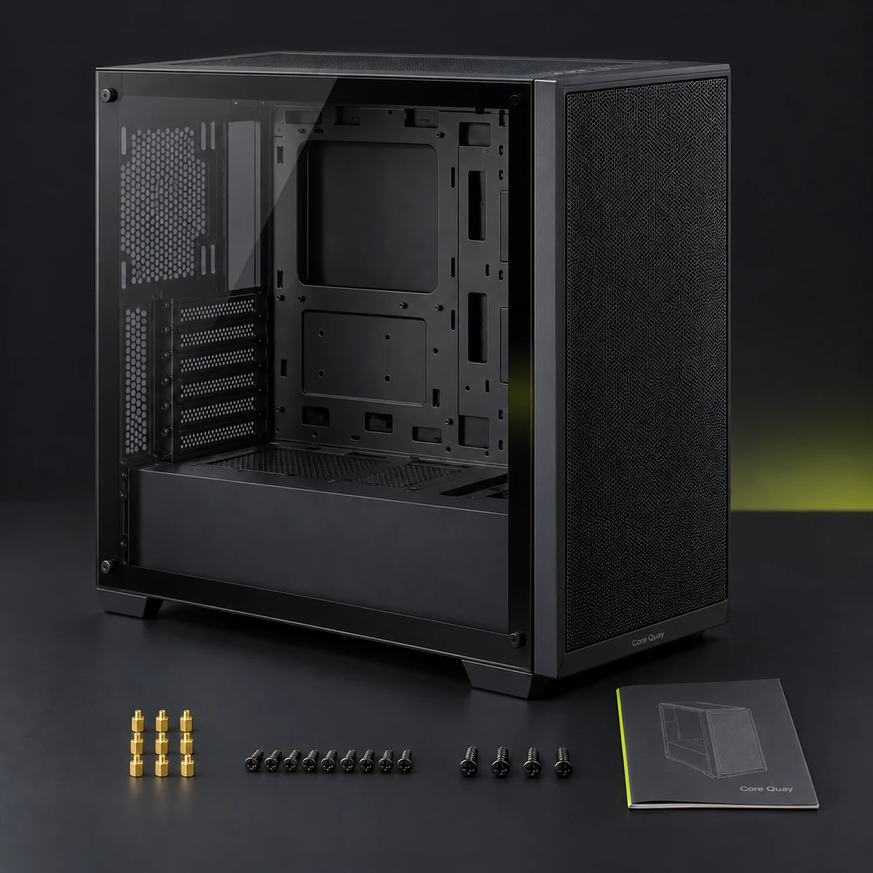 CQ-G1 glass-side ATX case